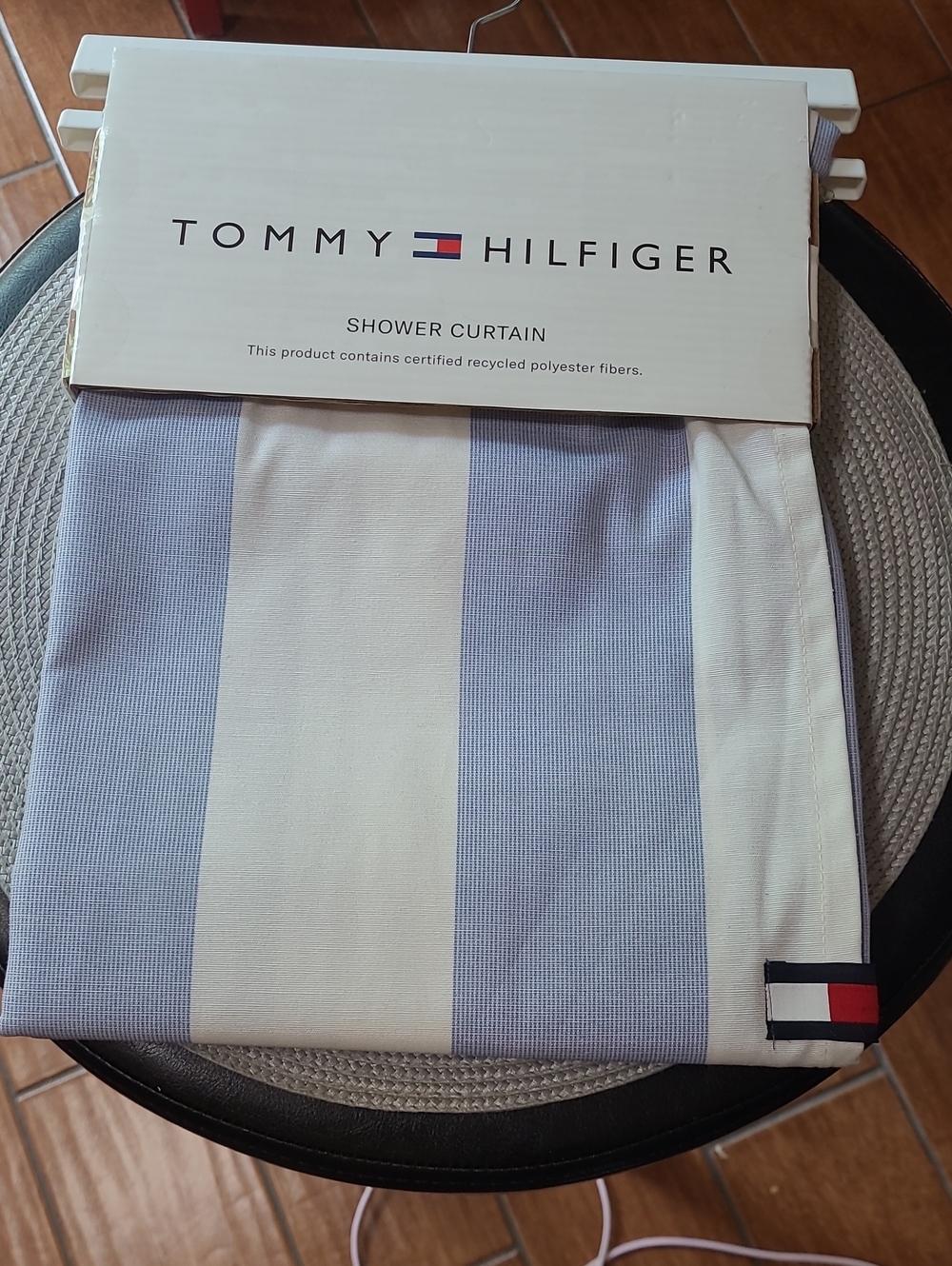Tommy Hilfiger Vertical Capri Stripe Shower Curtain
